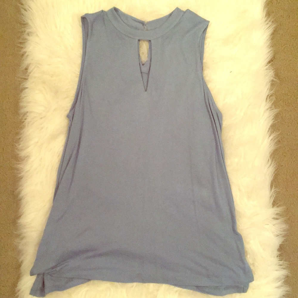 Never worn, LOFT blue, sleeveless blouse